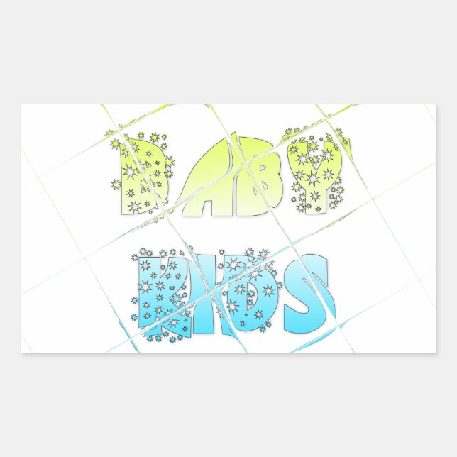 Sticker Rectangulaire Hakuna Matata Bébé Enfants Joyeuses Couleurs Art I (Devant)