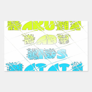 Sticker Rectangulaire Hakuna Matata Bébé Enfants Joyeuses Couleurs Art I