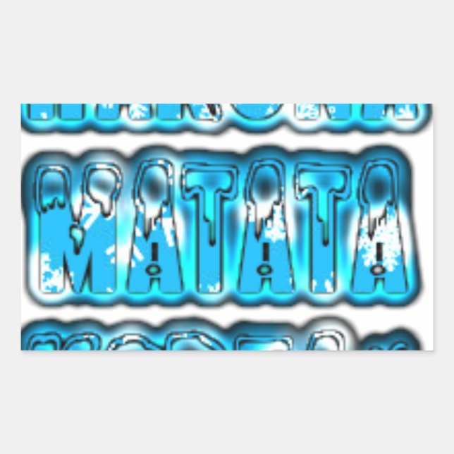 Sticker Rectangulaire Hakuna Matata Corée du Sud Art Imprimer/Graphique (Devant)