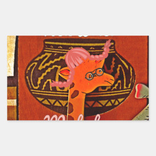 Sticker Rectangulaire Hakuna Matata : Étui iPhone 17 Art Africain Joyeux