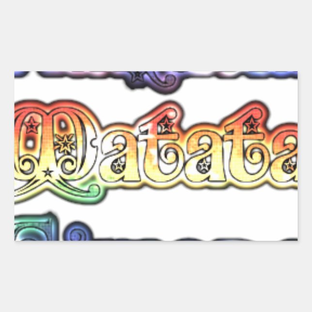 Sticker Rectangulaire Hakuna Matata Europe Art Imprimer/Graphique (Devant)