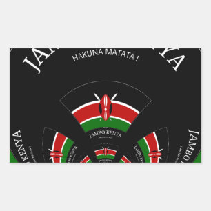 Sticker Rectangulaire Hakuna Matata Jambo Kenya