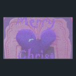 Sticker Rectangulaire Hakuna Matata Merry Christmas Love Design.jpg<br><div class="desc">Hakuna Matata Merry Christmas Love Design Beautiful purple color design with a wonderful blue heart and a ting of glitter in the background. One of the special latest Hakuna Matata design this wonderful Christmas season and the amazing wonderful season. Share the love of Christmas with this personalized Hakuna Matata original...</div>