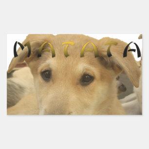 Sticker Rectangulaire "Hakuna Matata Pup" - Insouciant Amour des chiots