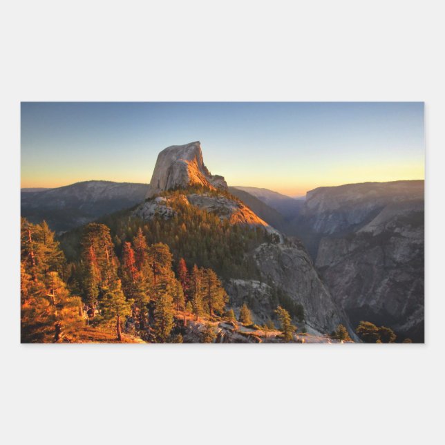Sticker Rectangulaire Half Dome at Sunset Detail - Yosemite (Devant)