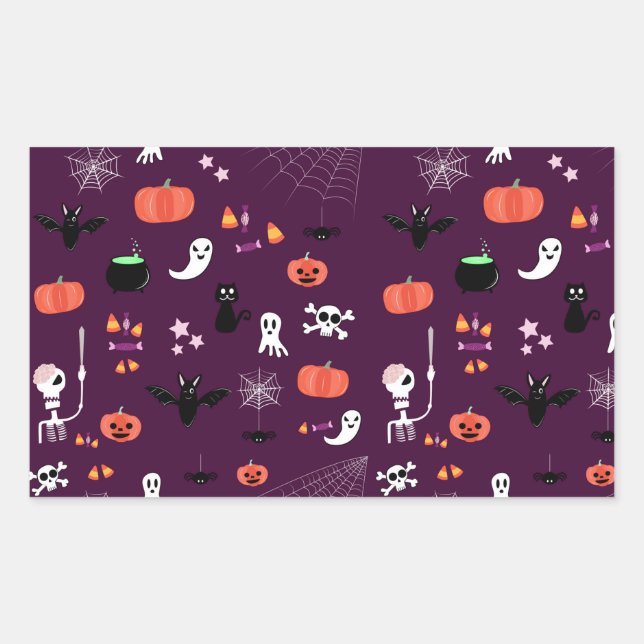 Sticker Rectangulaire Halloween (Devant)