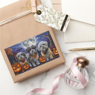 Sticker Rectangulaire Halloween Havanais Éffrayant