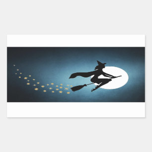 Sticker Rectangulaire Halloween - Sorcière