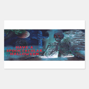 Sticker Rectangulaire Halloween Spooktaculaire