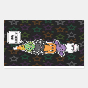 Sticker Rectangulaire Halloween traite l'autocollant
