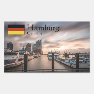Sticker Rectangulaire Hambourg Allemagne