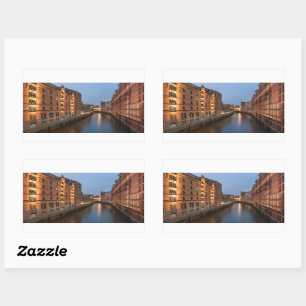 Sticker Rectangulaire Hambourg Allemagne