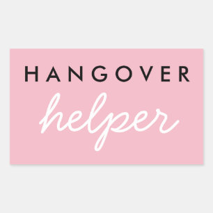 Sticker Rectangulaire Hangover Helper Mariage Bachelorette Favoriser Sti