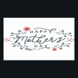 Sticker Rectangulaire happy mothers day lettering<br><div class="desc">Un design merveilleux qui est parfait comme un cadeau pour maman chère. Que ce soit un anniversaire ou la fête des mères,  donnez à votre mère quelque chose de bien.</div>