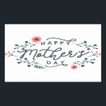 Sticker Rectangulaire happy mothers day lettering<br><div class="desc">Un design merveilleux qui est parfait comme un cadeau pour maman chère. Que ce soit un anniversaire ou la fête des mères,  donnez à votre mère quelque chose de bien.</div>