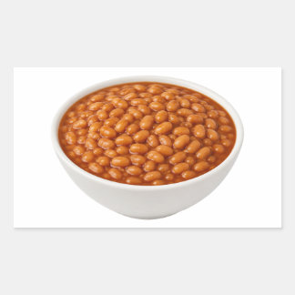 Sticker Rectangulaire Haricots secs cuits au four dans une sauce riche