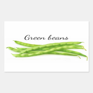 Sticker Rectangulaire Haricots verts