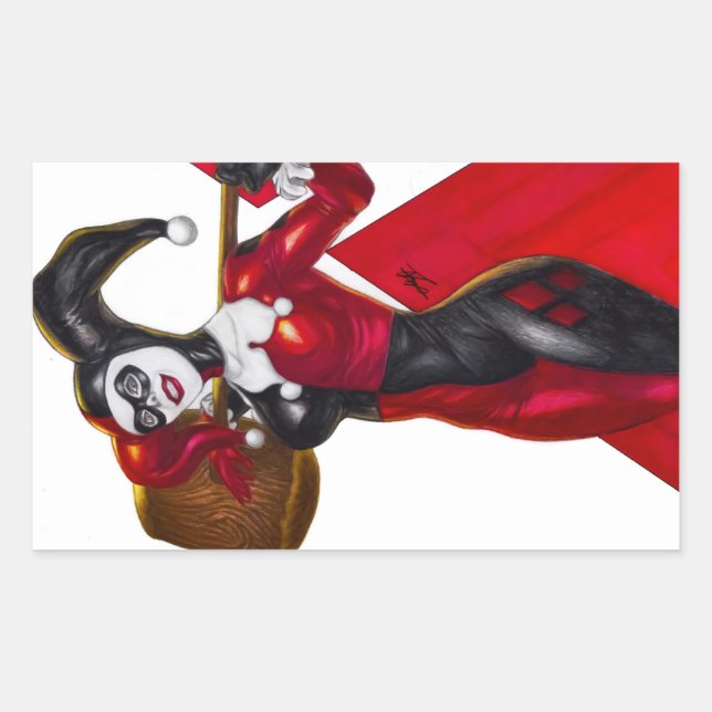 Sticker Rectangulaire Harley Quinn ~ Harleen Quinzel (Devant)