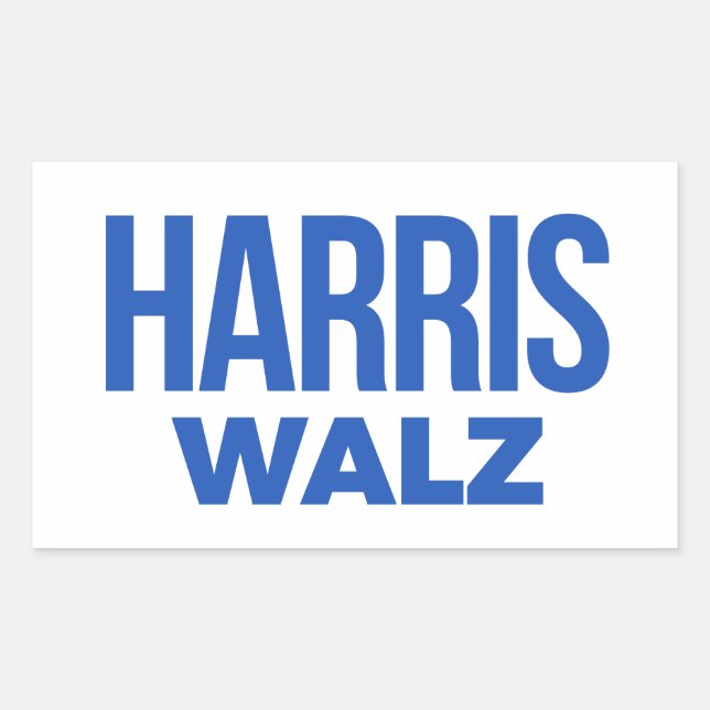 Sticker Rectangulaire Harris Walz 2024 (Devant)