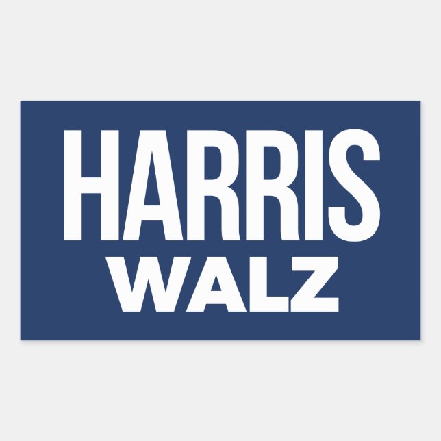 Sticker Rectangulaire Harris Walz 2024 (Devant)