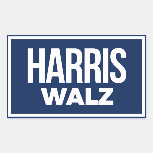 Sticker Rectangulaire Harris Walz 2024 (Devant)