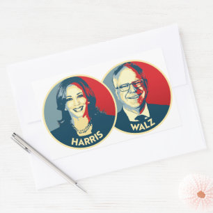 Sticker Rectangulaire Harris Walz 2024
