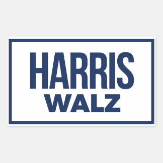 STICKER RECTANGULAIRE HARRIS WALZ 2024