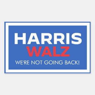 Sticker Rectangulaire Harris Walz 2024 - Nous ne reviendrons pas