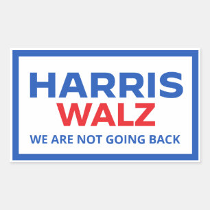 Sticker Rectangulaire Harris Walz 2024 - Nous ne reviendrons pas