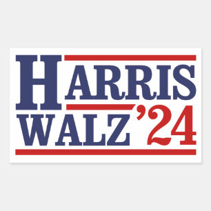Sticker Rectangulaire Harris Walz 24