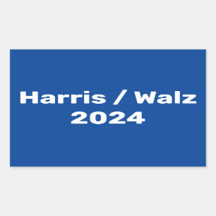 Sticker Rectangulaire Harris / Walz Campagne présidentielle 2024