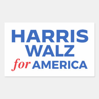 Sticker Rectangulaire Harris Walz pour l'Amérique