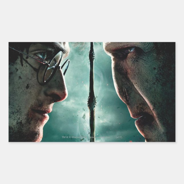 Sticker Rectangulaire Harry Potter 7 Partie 2 - Harry contre Voldemort (Devant)