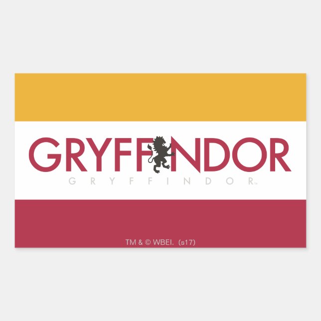 Sticker Rectangulaire Harry Potter| Gryffindor House Pride Crest (Devant)