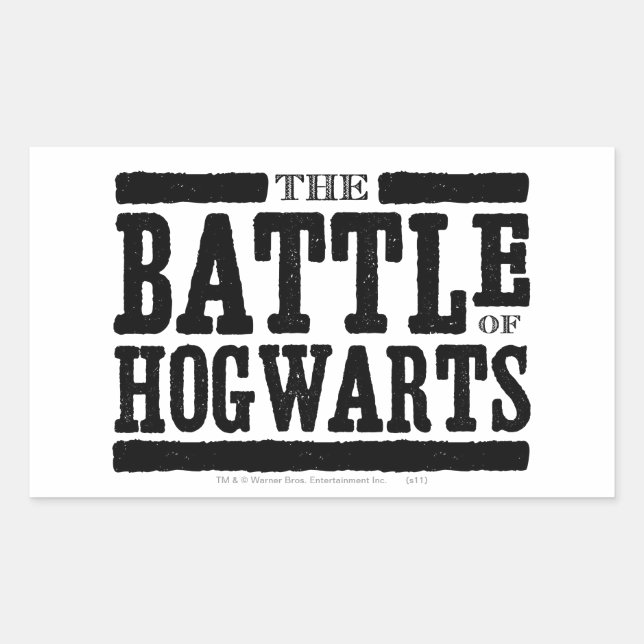 Sticker Rectangulaire Harry Potter Spell | La bataille de Hogwarts (Devant)