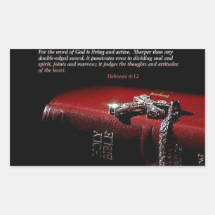 Sticker Rectangulaire Hébreux 4:12