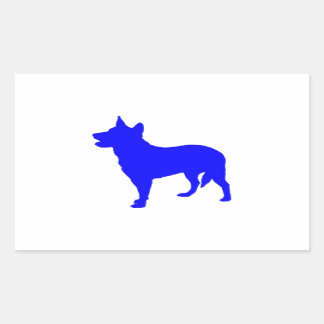 Sticker Rectangulaire Heeler bleu australien