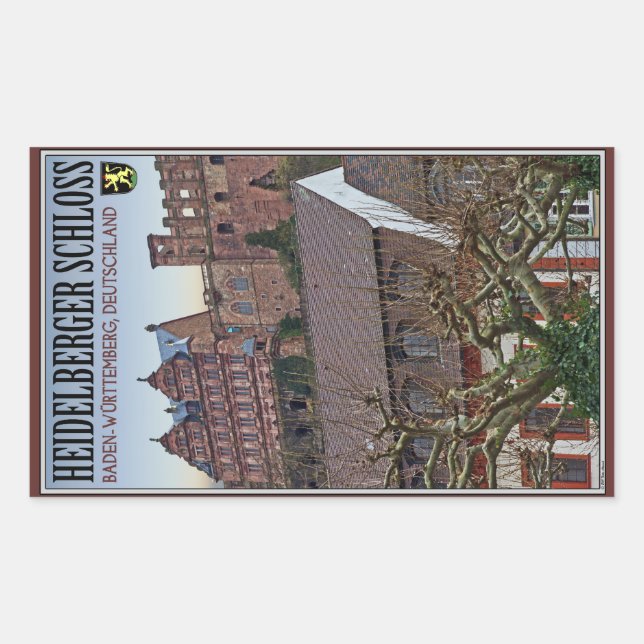 Sticker Rectangulaire Heidelberg - Château du dessous (Devant)