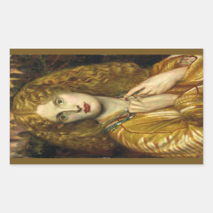Sticker Rectangulaire Helen of Troy (par Dante Gabriel Rossetti)