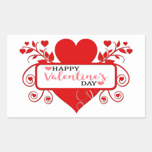 Sticker Rectangulaire Heureuse Sainte-Valentin