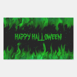 STICKER RECTANGULAIRE HEUREUX HALLOWEEN !