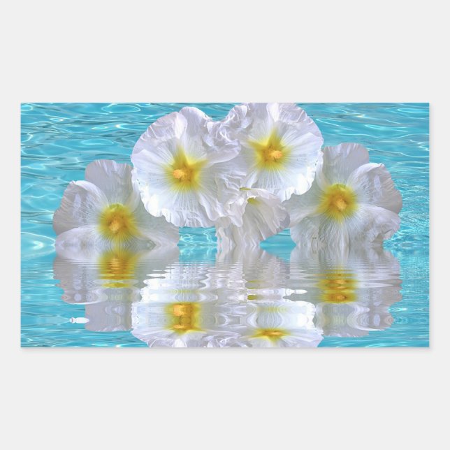 Sticker Rectangulaire Hibiscus (Devant)