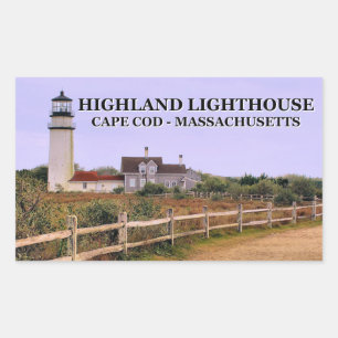 Sticker Rectangulaire Highland Lighthouse, cape Cod, Massachusetts