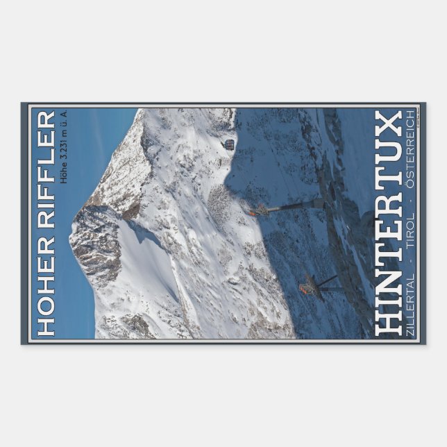 Sticker Rectangulaire Hintertux - Hoher Riffler (Devant)