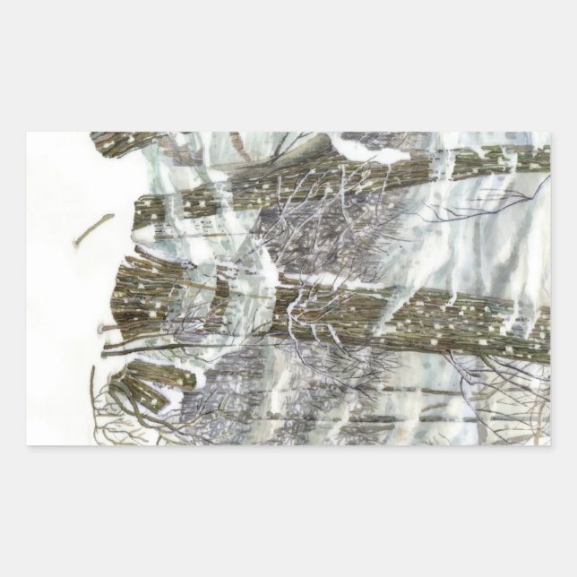 Sticker Rectangulaire Hiver (Devant)