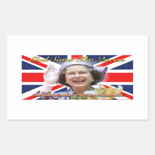 Sticker Rectangulaire HM Queen Elizabeth II Diamond Jubilee