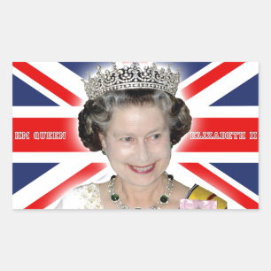Sticker Rectangulaire HM Queen Elizabeth II - Photo Pro