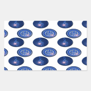 Sticker Rectangulaire Ho´oponopono Fleur de lis et Clé du Soleil