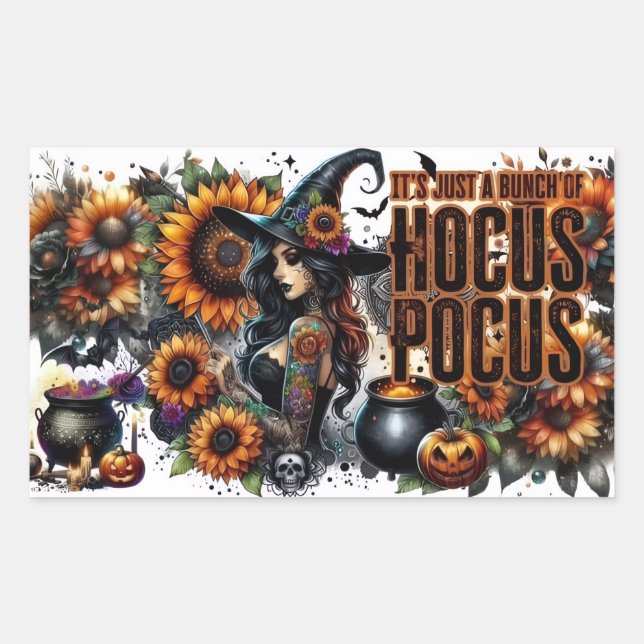 Sticker Rectangulaire “Hocus Pocus Vibes Magiques” (Devant)