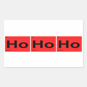 Sticker Rectangulaire HoHoHo Noël Père Noël Speak